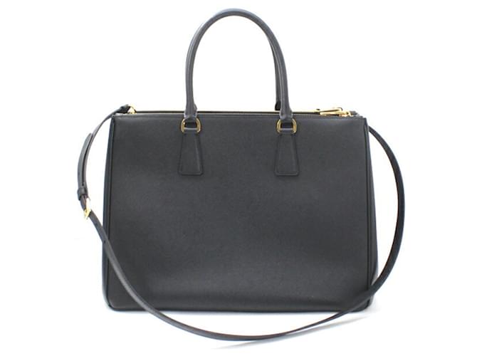 Borsa Galleria Prada in Saffiano Lux nero - vista 3
