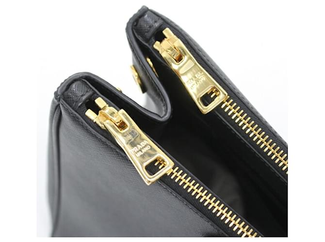 Borsa Galleria Prada in Saffiano Lux nero - vista 5
