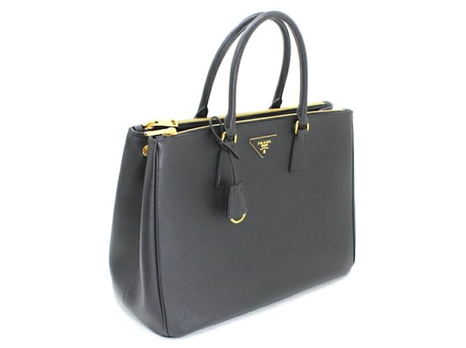 Borsa Galleria Prada in Saffiano Lux nero - vista 7