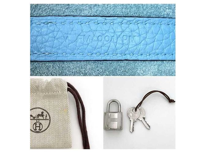 Hermès Picotin Lock PM Handtasche Blau Hellblau - Ansicht 10
