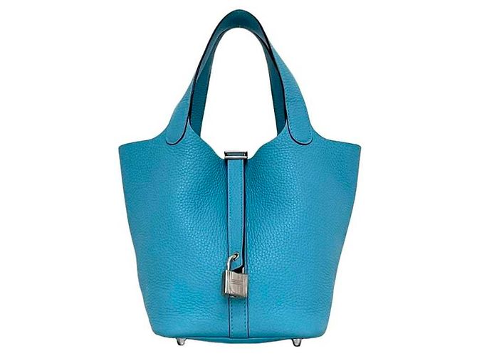 Hermès Picotin Lock PM Handtasche Blau Hellblau - Ansicht 2
