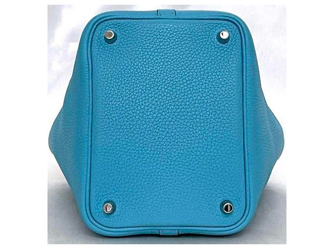 Hermès Picotin Lock PM Handtasche Blau Hellblau - Ansicht 5