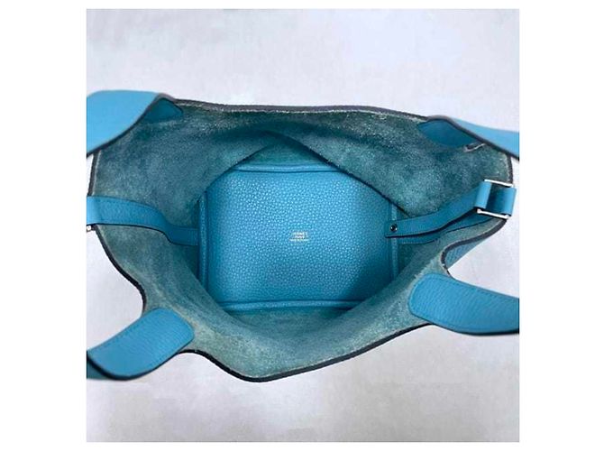 Hermès Picotin Lock PM Handtasche Blau Hellblau - Ansicht 7