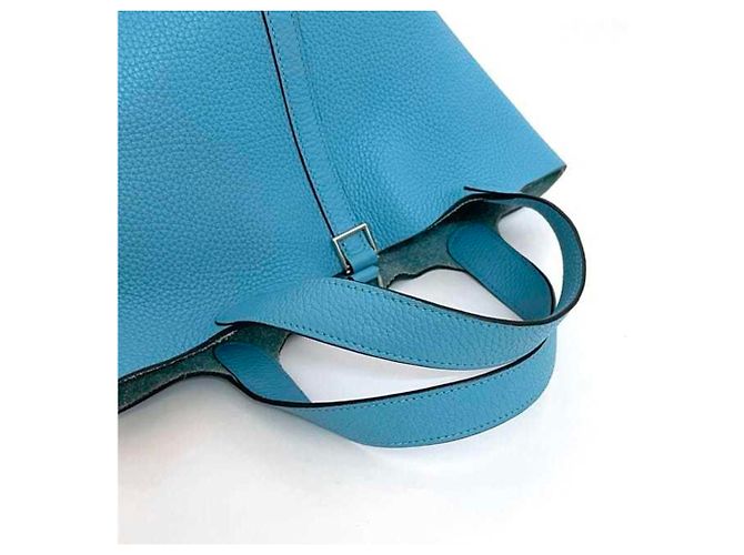 Hermès Picotin Lock PM Handtasche Blau Hellblau - Ansicht 8