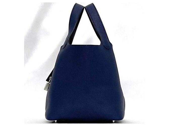 Hermès Picotin Lock PM Handtasche Blau Marineblau - Ansicht 3