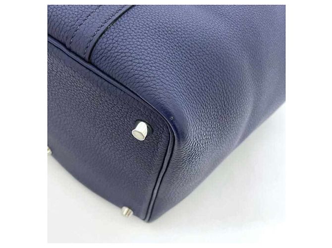 Hermès Picotin Lock PM Handtasche Blau Marineblau - Ansicht 6