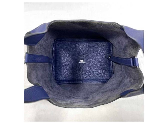 Hermès Picotin Lock PM Handtasche Blau Marineblau - Ansicht 7