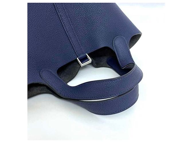 Hermès Picotin Lock PM Handtasche Blau Marineblau - Ansicht 9
