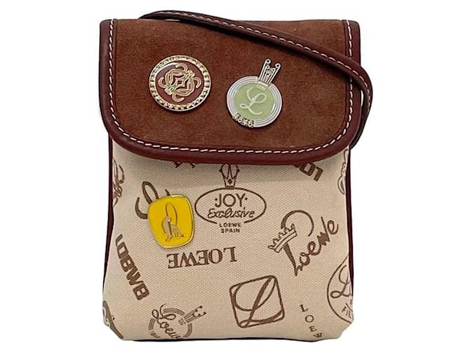 Borsa a Spalla Loewe Beige e Marrone - vista 2