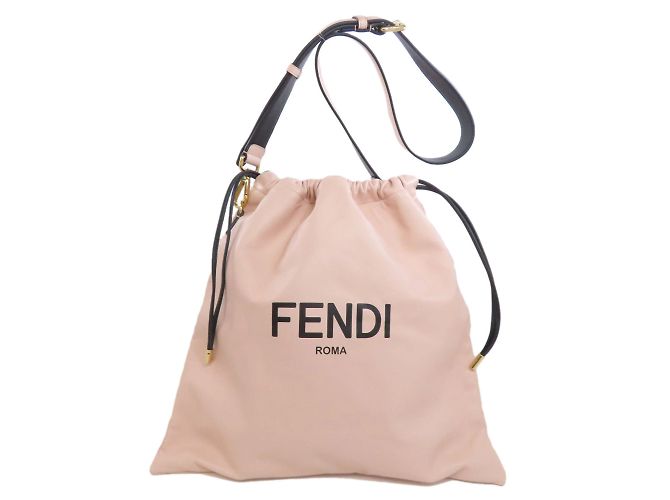 Borsa a spalla clutch in pelle di vitello donna Fendi Rosa - vista 11