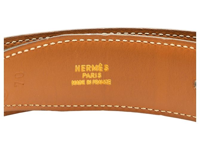 Cintura Constance H Hermès in vitello nero e Gulliver - vista 4
