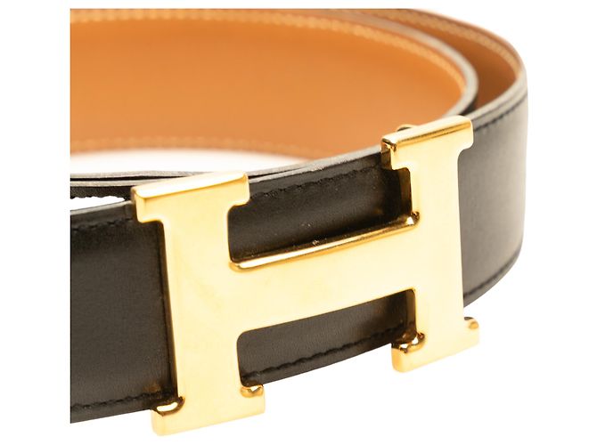 Cintura Constance H Hermès in vitello nero e Gulliver - vista 6
