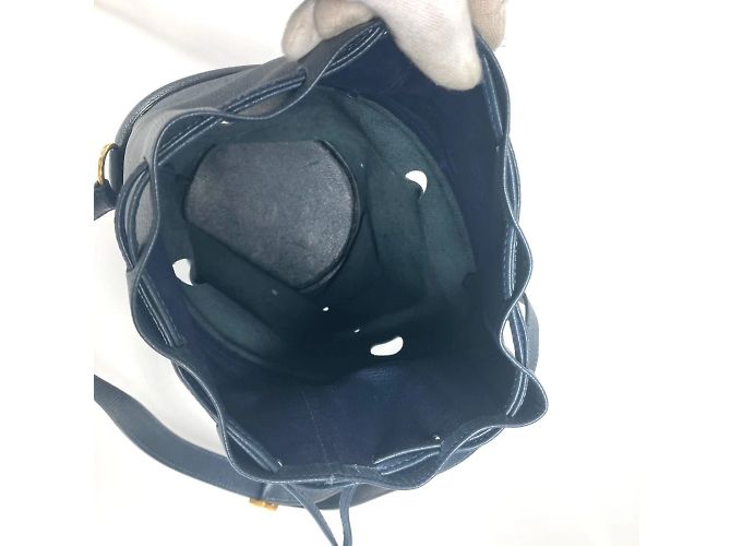 Hermès Borsa a tracolla con frange e nappine Manjoir HERMES Blu navy - vista 11