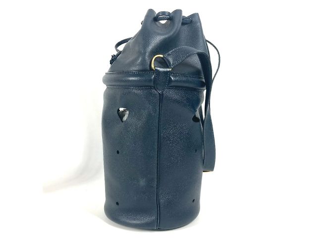 Hermès Borsa a tracolla con frange e nappine Manjoir HERMES Blu navy - vista 4