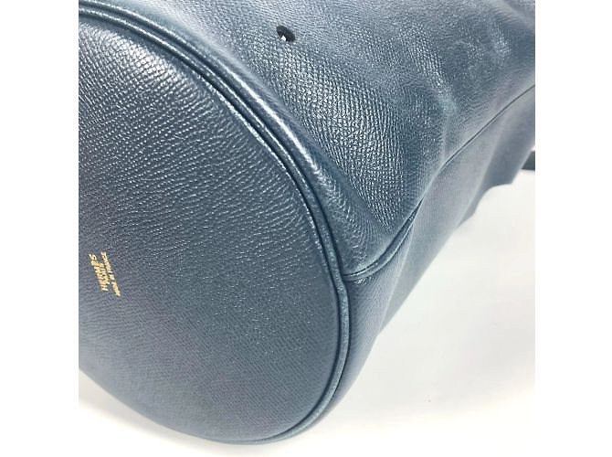 Hermès Borsa a tracolla con frange e nappine Manjoir HERMES Blu navy - vista 6