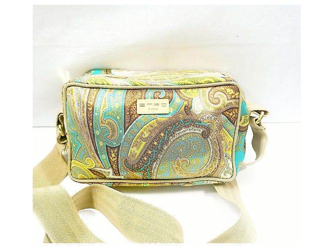 Borsa a tracolla in tela Etro Multicolore Senape - vista 2