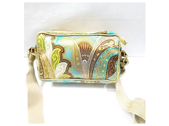 Borsa a tracolla in tela Etro Multicolore Senape - vista 4