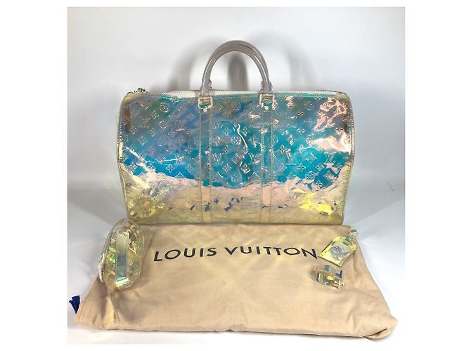 Borsa da viaggio Keepall Bandoulière 50 Monogram Prism Louis Vuitton - vista 13