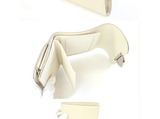 Carteira Joy Epi Louis Vuitton com três dobras Cru Fora de branco - vista 2