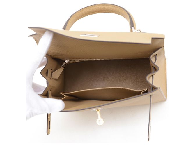 Sac à main Hermès Kelly 25 Beige - vue 5