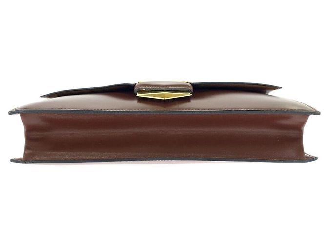 Borsa Clutch in Pelle Faco di Hermès Metallico Bronzo - vista 10