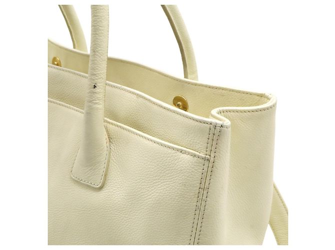 Executive Bolso Tote de la Línea Ejecutiva de Chanel Castaño Beige - vista 4