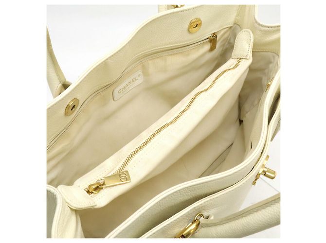 Executive Bolso Tote de la Línea Ejecutiva de Chanel Castaño Beige - vista 6