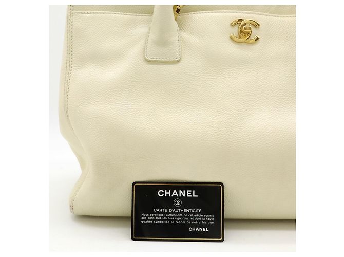 Executive Bolso Tote de la Línea Ejecutiva de Chanel Castaño Beige - vista 9