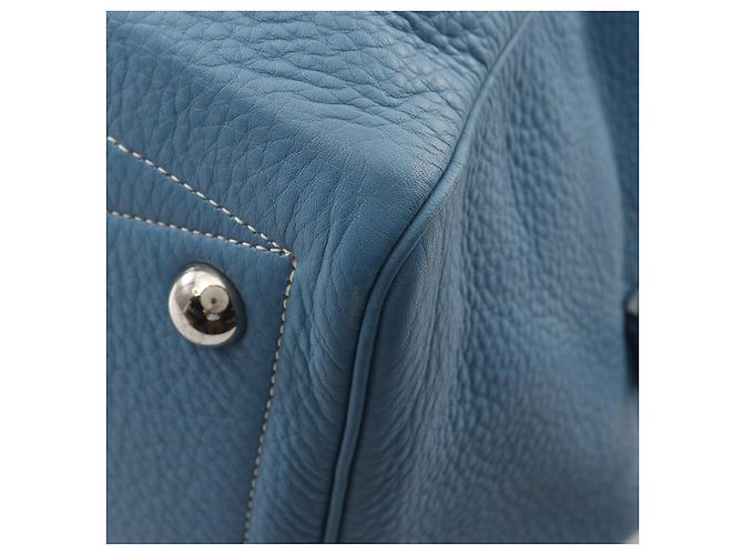 Bolso Boston de cuero Victoria 50 de Hermès Azul - vista 10