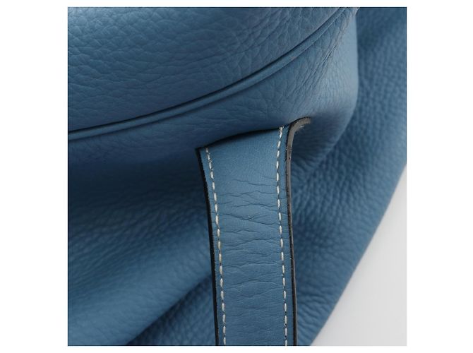 Bolso Boston de cuero Victoria 50 de Hermès Azul - vista 5