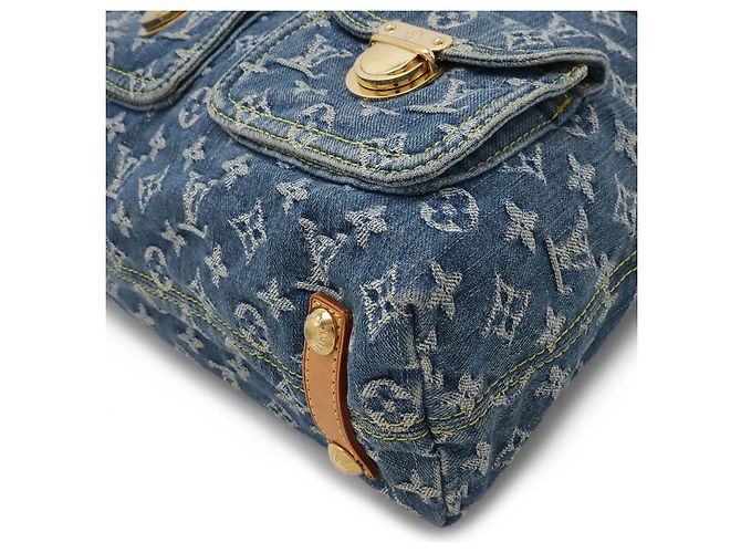 Bolsa GM em denim Monogram Louis Vuitton Azul - vista 3