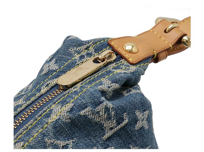 Bolsa GM em denim Monogram Louis Vuitton Azul - vista 4
