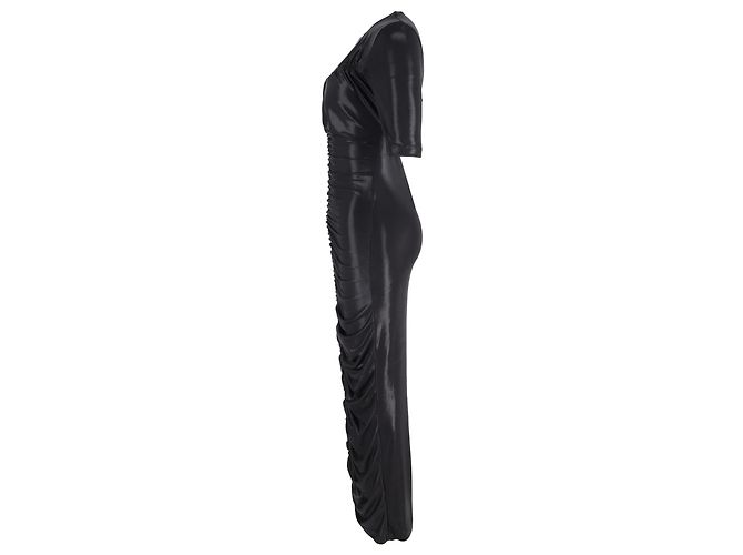 Autre Marque Vestido fruncido Abigail en poliéster negro de Rotate Birger Christensen - vista 2