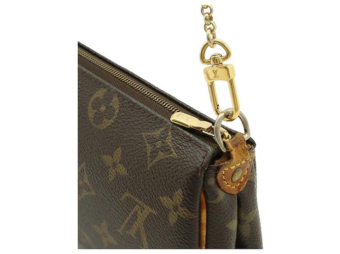 Pochette Eva Monogram Louis Vuitton Marron - vue 5