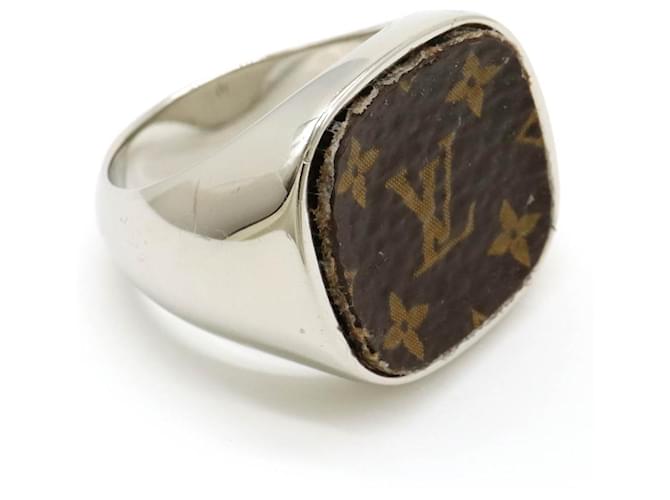 Anello con lucchetto Monogram Louis Vuitton Argento Metallico - vista 3