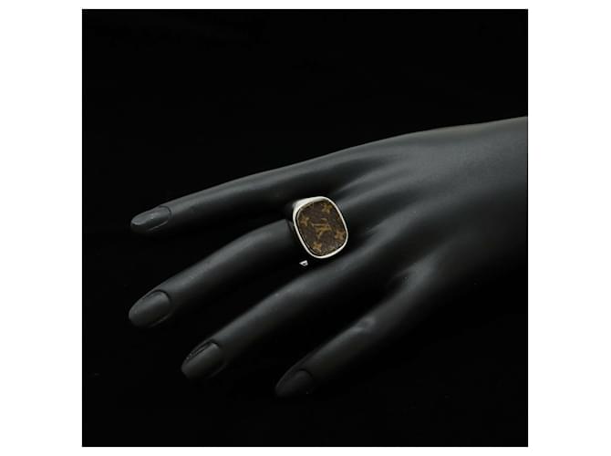 Anello con lucchetto Monogram Louis Vuitton Argento Metallico - vista 6