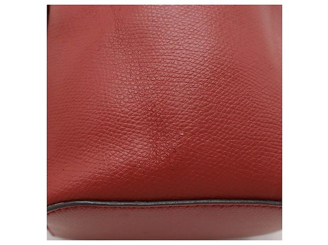 Bolsa de ombro em couro Mon Tresor Fendi vermelha Vermelho - vista 5