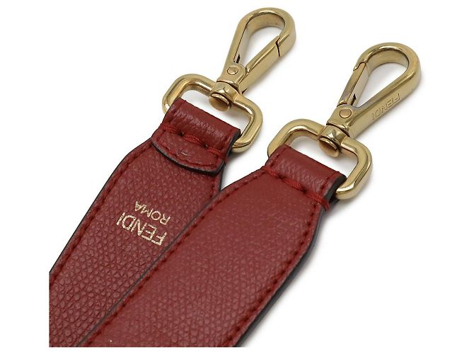 Bolsa de ombro em couro Mon Tresor Fendi vermelha Vermelho - vista 6