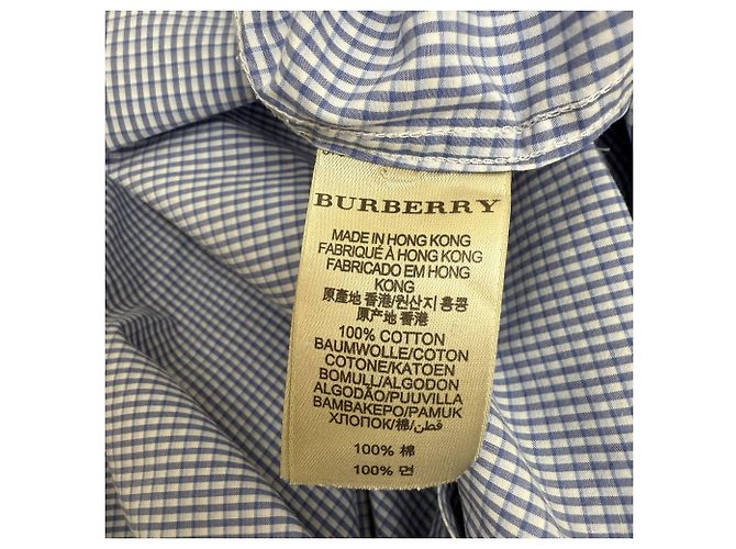 Camicia a maniche lunghe in cotone a quadri Brit di Burberry in blu Blu chiaro - vista 5