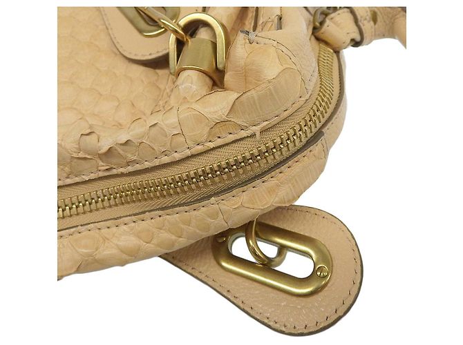 Chloé Sac à main Paraty en cuir python Chloe - vue 7