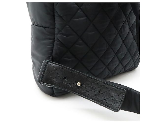 Zaino Cocoon in nylon e pelle nera di Chanel Nero - vista 5