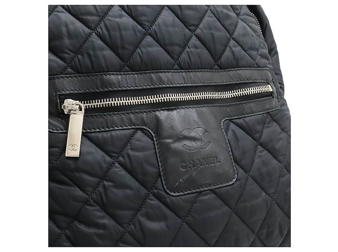 Zaino Cocoon in nylon e pelle nera di Chanel Nero - vista 9