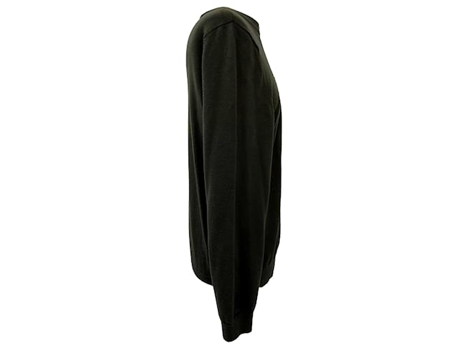 Apc A.P.C. Rundhals-Pullover aus olivgrüner Wolle - Ansicht 2