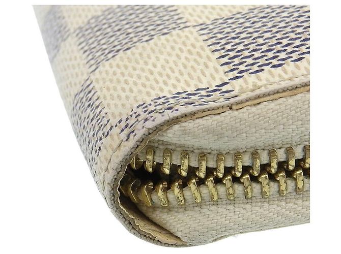Portafoglio Zippy Damier Azur Louis Vuitton Marrone - vista 6