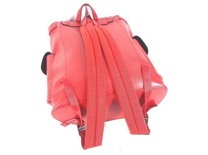 Louis Vuitton Epi Leather Christopher PM Backpack White Red - view 12