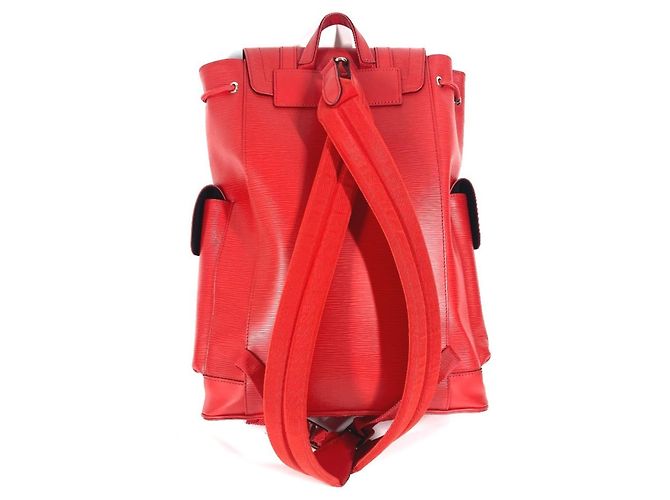 Louis Vuitton Epi Leather Christopher PM Backpack White Red - view 2