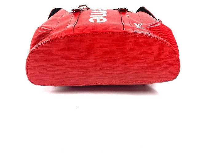 Louis Vuitton Epi Leather Christopher PM Backpack White Red - view 5