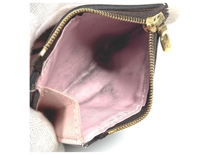 Billetera Compacta Zoe Monograma Louis Vuitton Castaño Rosa - vista 14