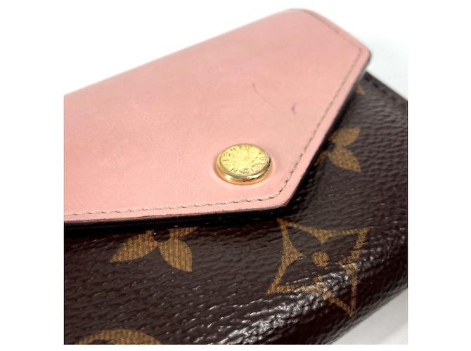 Billetera Compacta Zoe Monograma Louis Vuitton Castaño Rosa - vista 7