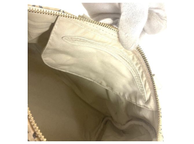 Speedy Borsa Boston Mini Lin Monogram Louis Vuitton Bianco Blu navy - vista 14